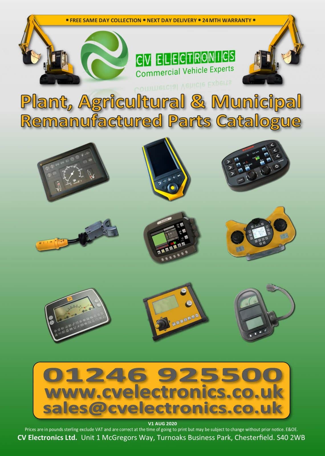 View our Plant Parts Catalogue CV Electronics Ltd